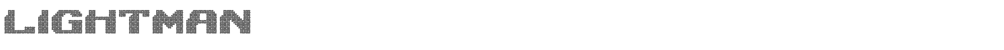 Sample characters Lightman Font